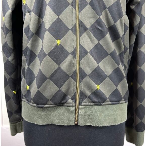 Nike Manchester United Soccer Club Zip Up Jacket Green Black Checkered Size S - Picture 4 of 13